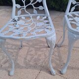 2 cast aluminum garden chairs