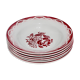 Set of 6 hollow plates Terre de Fer, model "Odette", Digoin Sarreguemines