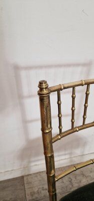 Set of 2 opera chairs in faux bamboo, France, 1940s