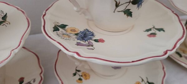 Tasses Agreste Digoin Sarreguemines 1930