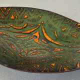 Vintage leaf cup 70' enamelled metal