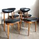 Ensemble de 4 chaises vintage Baumann Licorne
