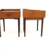 Set of 2 Scandinavian teak bedside tables, Sweden, 1960