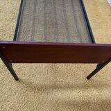 Daybed or Scandinavian single bed with teak veneer.