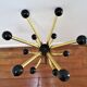 Bistro candracking bistro black metal and gold vintage wood balls