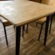 Vintage square table feet black compass tray solid beech