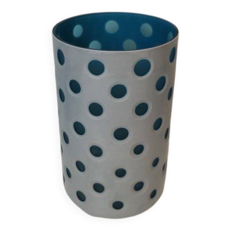 Overlay glass designer vase