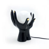 Black vintage hand lamp