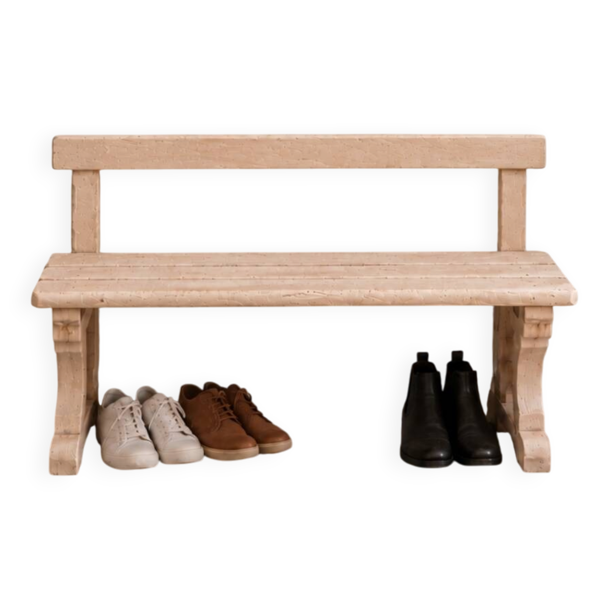 Small decorative beech bench