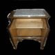Oak and marble bedside table