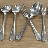 Set of 12 cutlery signed Christofle model Spatours in silver metal