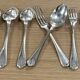 Set of 12 cutlery signed Christofle model Spatours in silver metal