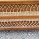 Vintage chest bench from the 50s in oak and rattan