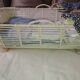 White rattan baby bed bassinet France 70's