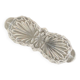 Small chiseled glass dish