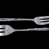 Set of 12 Ercuis silver-plated cake forks