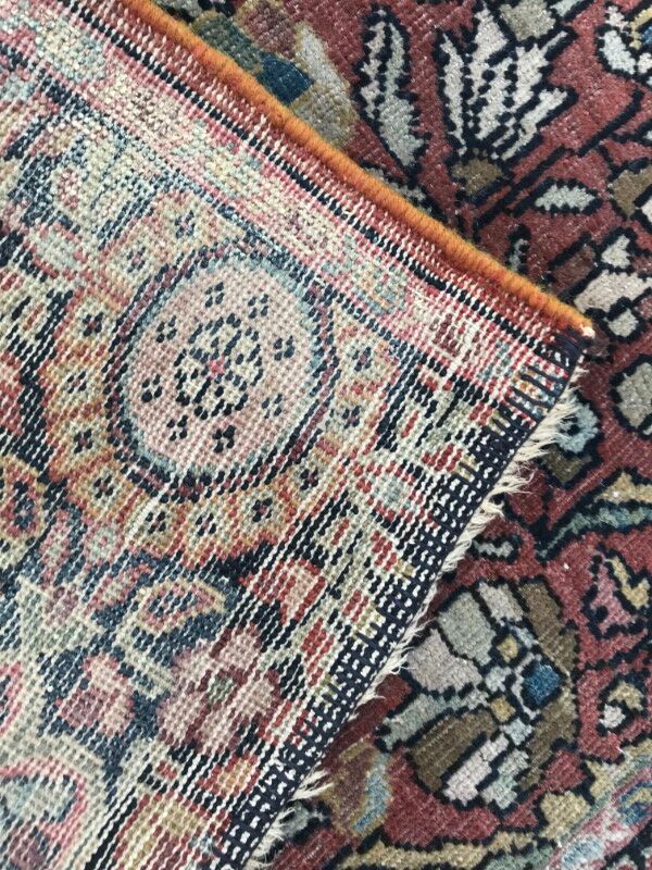 Old Persian carpet end Sarogh handmade 102 X 142 CM