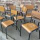Set of 10 vintage mismatched industrial chairs mullca