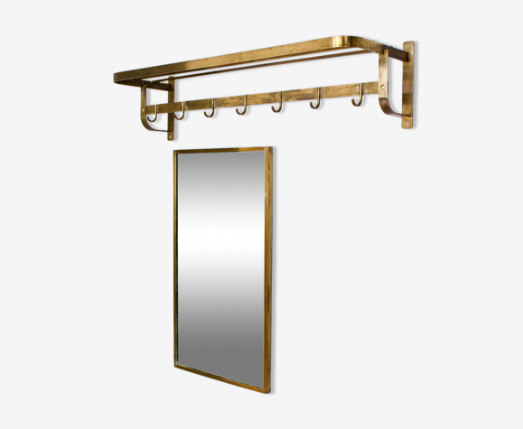 Vereinigte Werkstätten, brass cloakroom and mirror