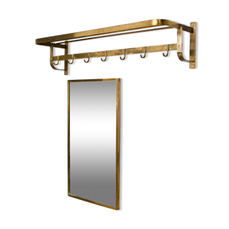 Vereinigte Werkstätten, brass cloakroom and mirror