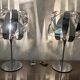 Paire de lampes eres chrome – seylumière– design space age