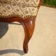 Bergère armchair in walnut and upholstered fabrics, set of 2