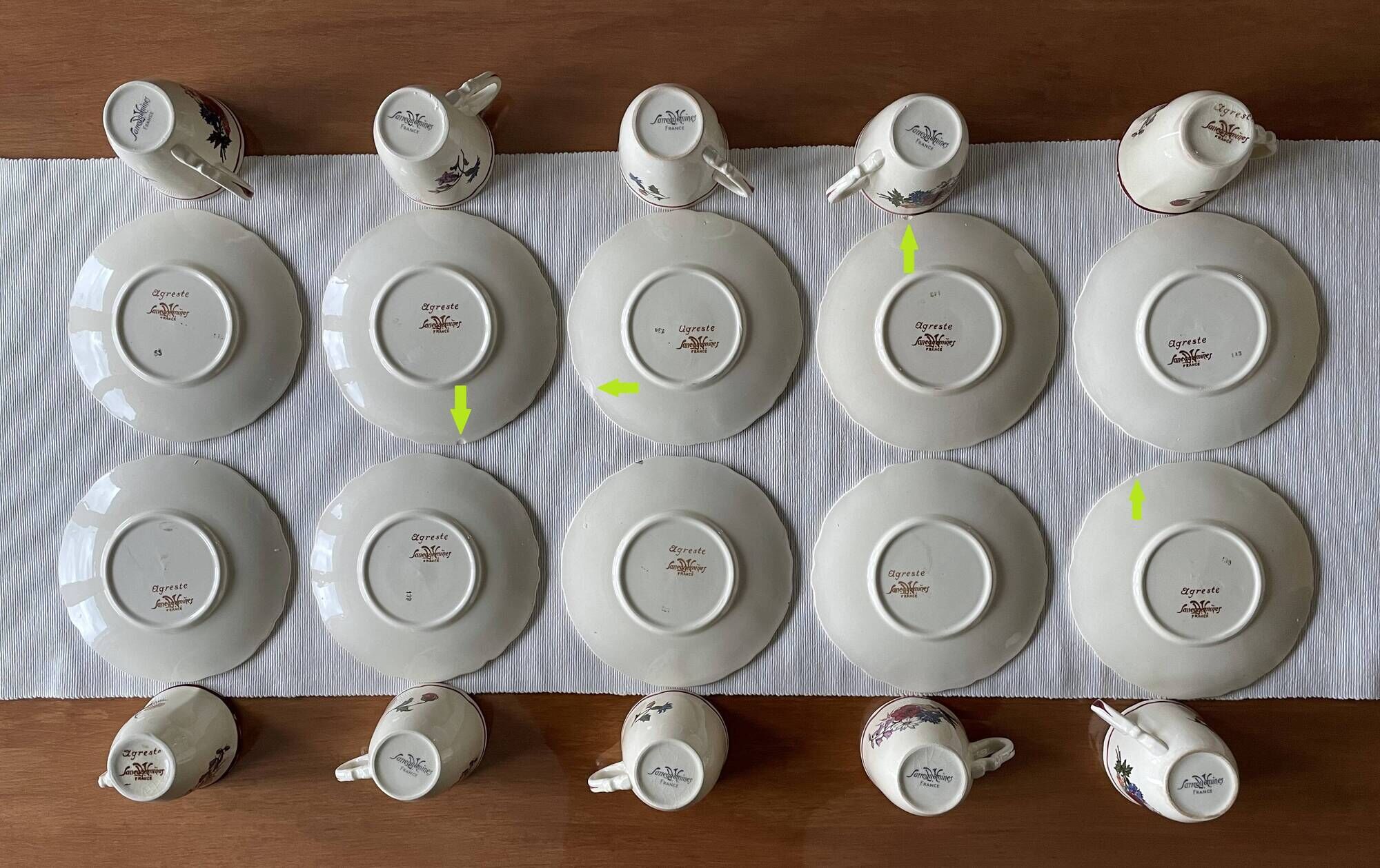 Antique coffee service in Sarreguemines earthenware.