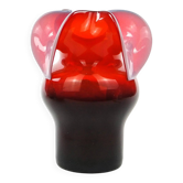 Donkey vase, red glass, designed by C. Zuber, Poland, 1970s