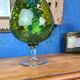 Vase vert, en verre empoli vintage