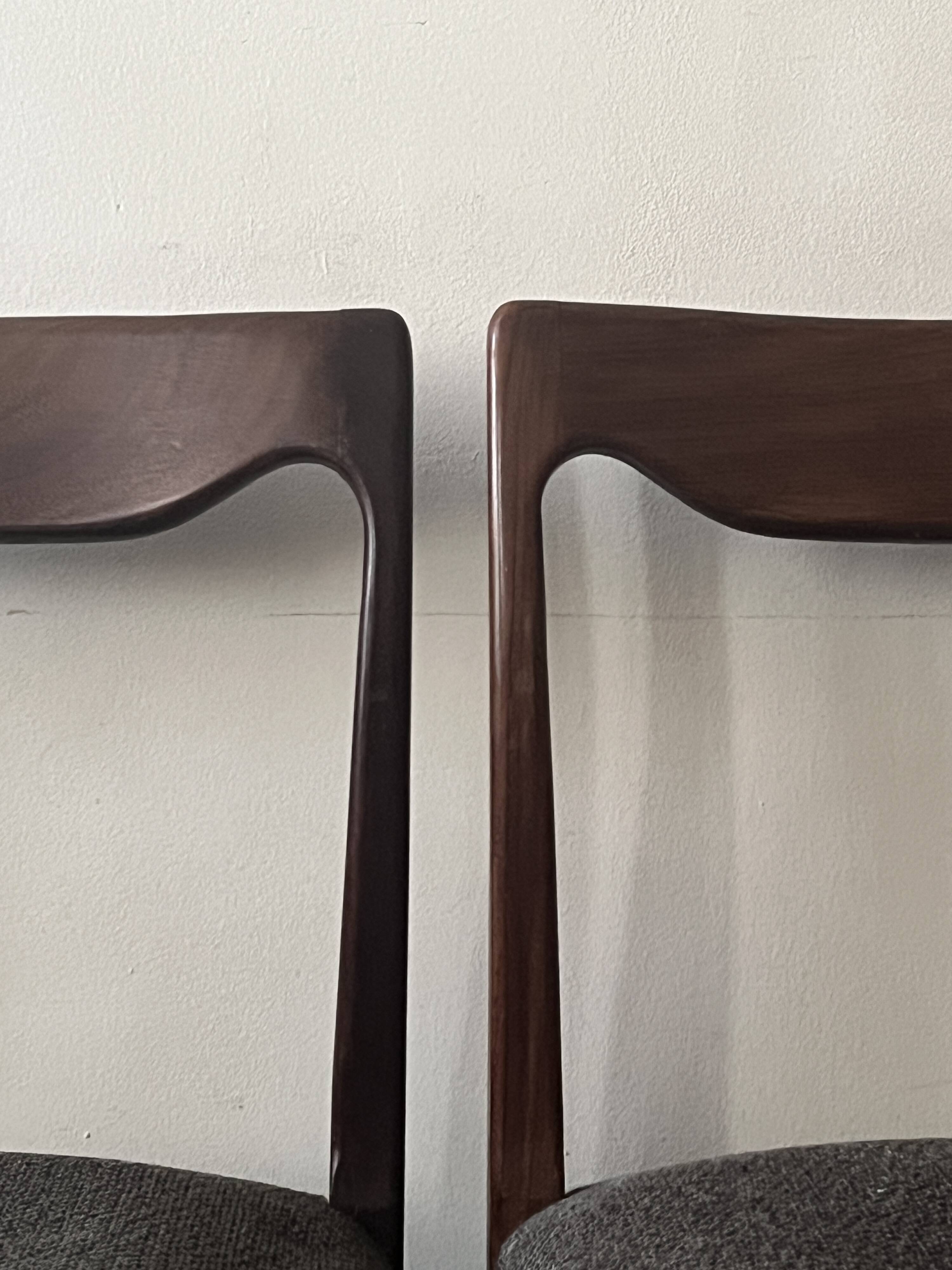 Set of 4 Scandinavian teak chairs by Niels Otto Moller, Denmark 1950.