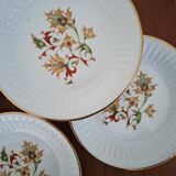 Porcelain soup plates from Chauvigny by Fernand Deshoulières