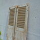 Pair of old, louvered shutters