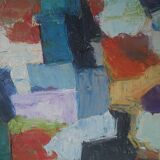 Acrylic painting on canvas contemporary abstract art