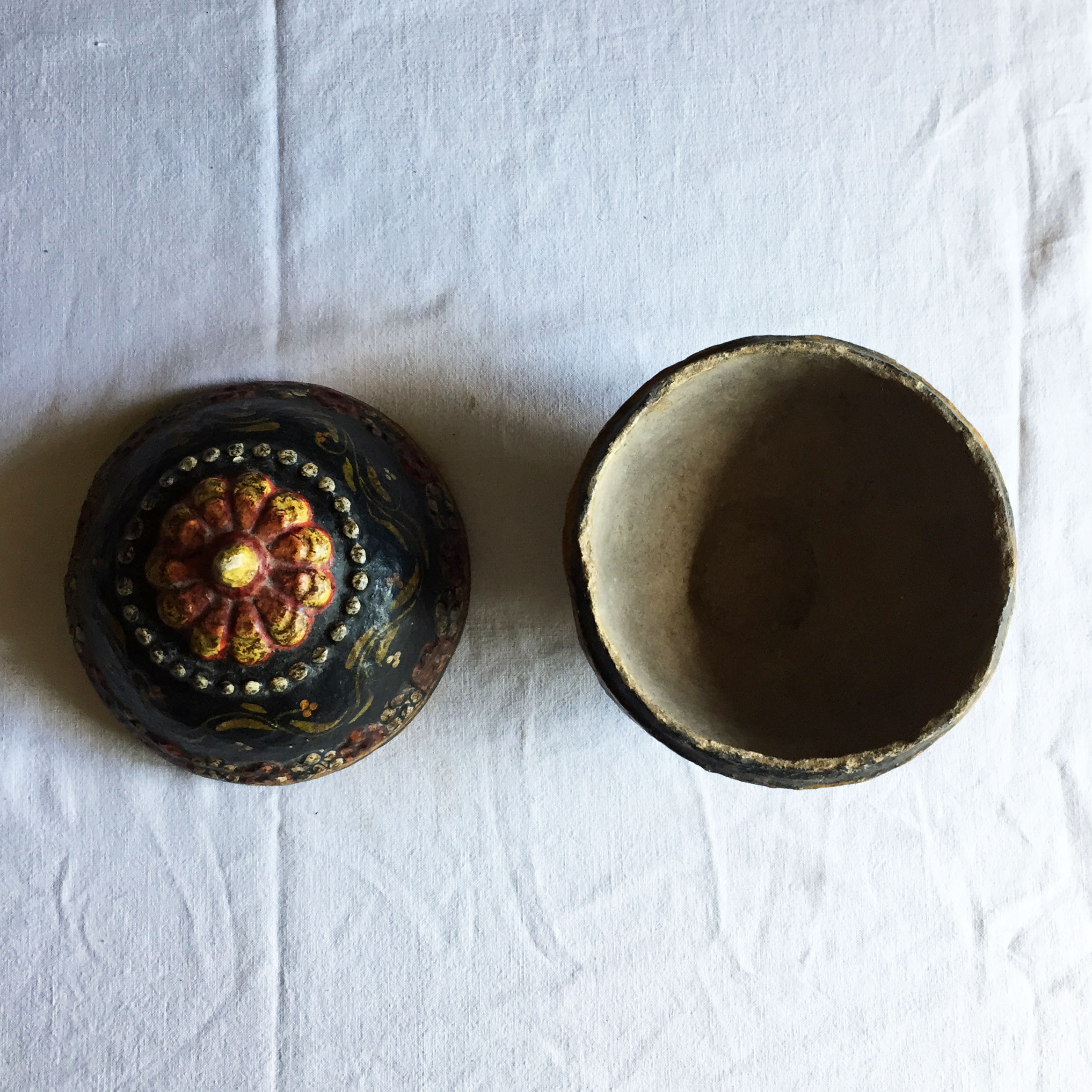 Handmade papier-mâché box