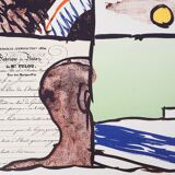 Alechinsky pierre (1927) "travaux d'impression", 1980. original poster in lithography