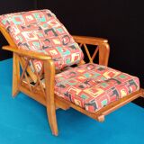 1950s wood reclining chair