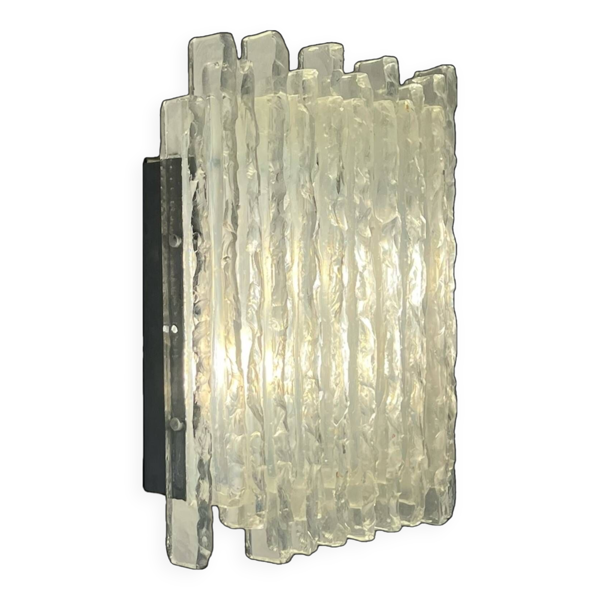 Poliarte glass wall lamp "Vesta", Italy 1970s
