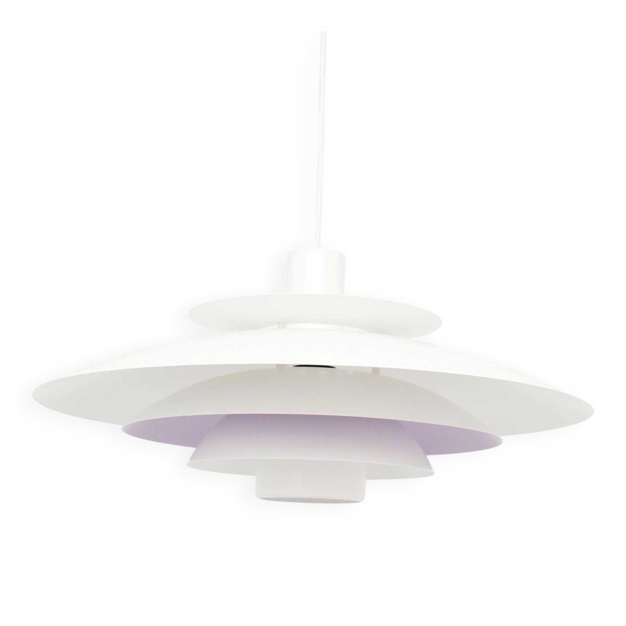 White Scandinavian Form Light lamp, 1970s
