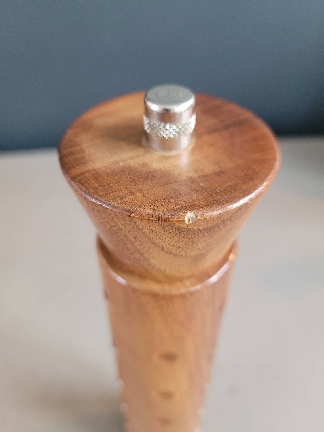 Vintage teak pepper mill Haenlein Winterthur