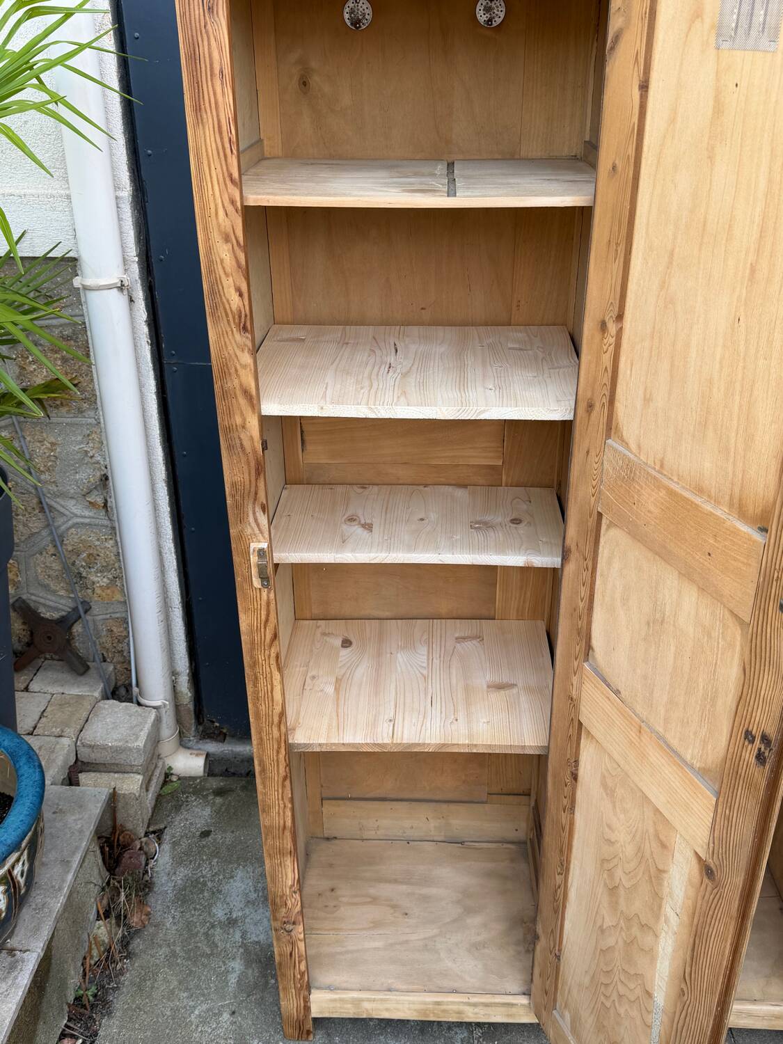 Vintage wooden wardrobe from 1940.