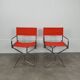 Pair of Lafuma chrome "director" folding chairs
