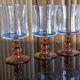 4 verres à vin Luminarc pieds ambrés