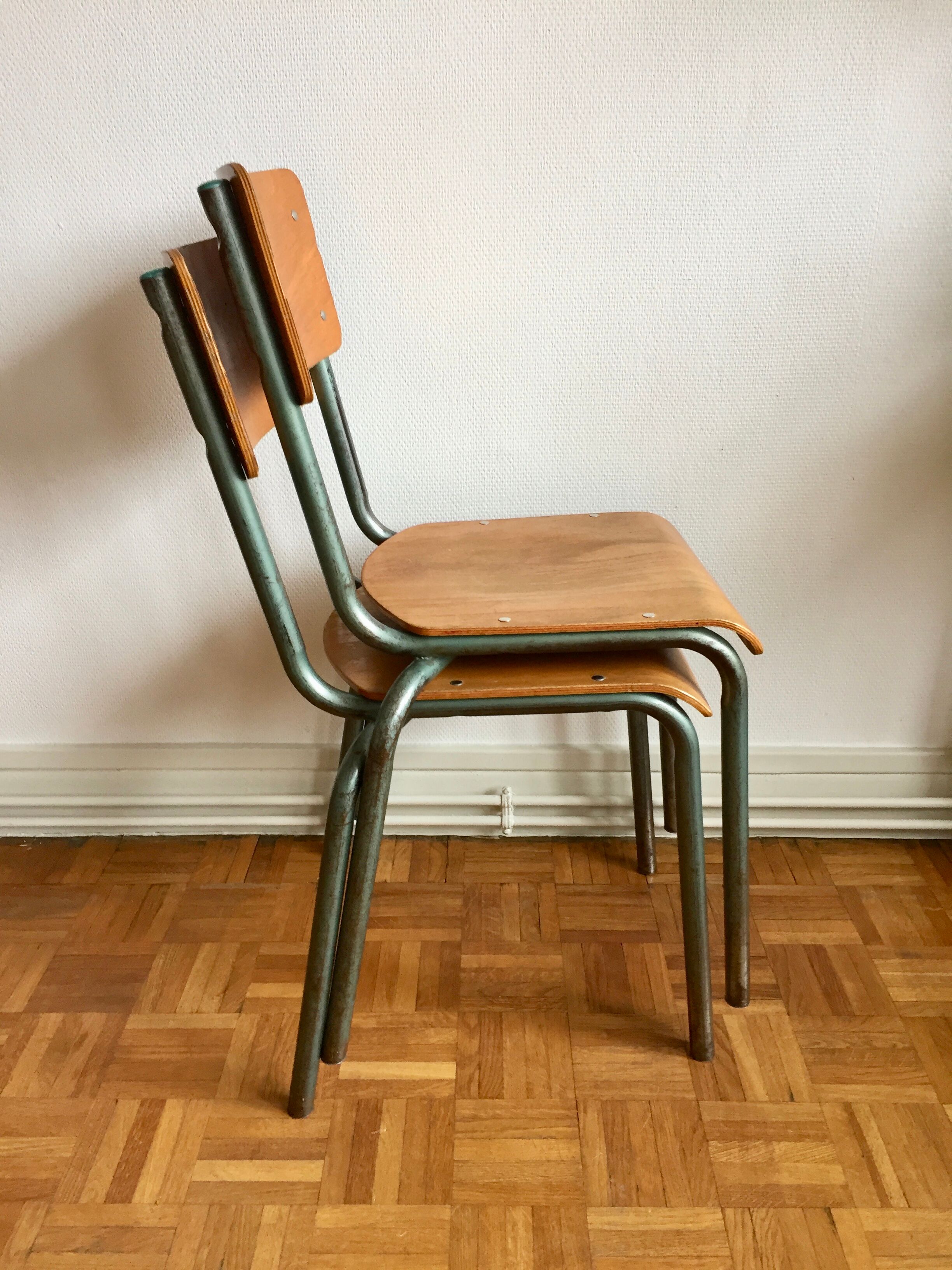 Pair of school chairs