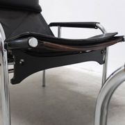 Reclining 'HE1106' lounge chair with ottoman by Hans Eichenberger for Strässle, 1978