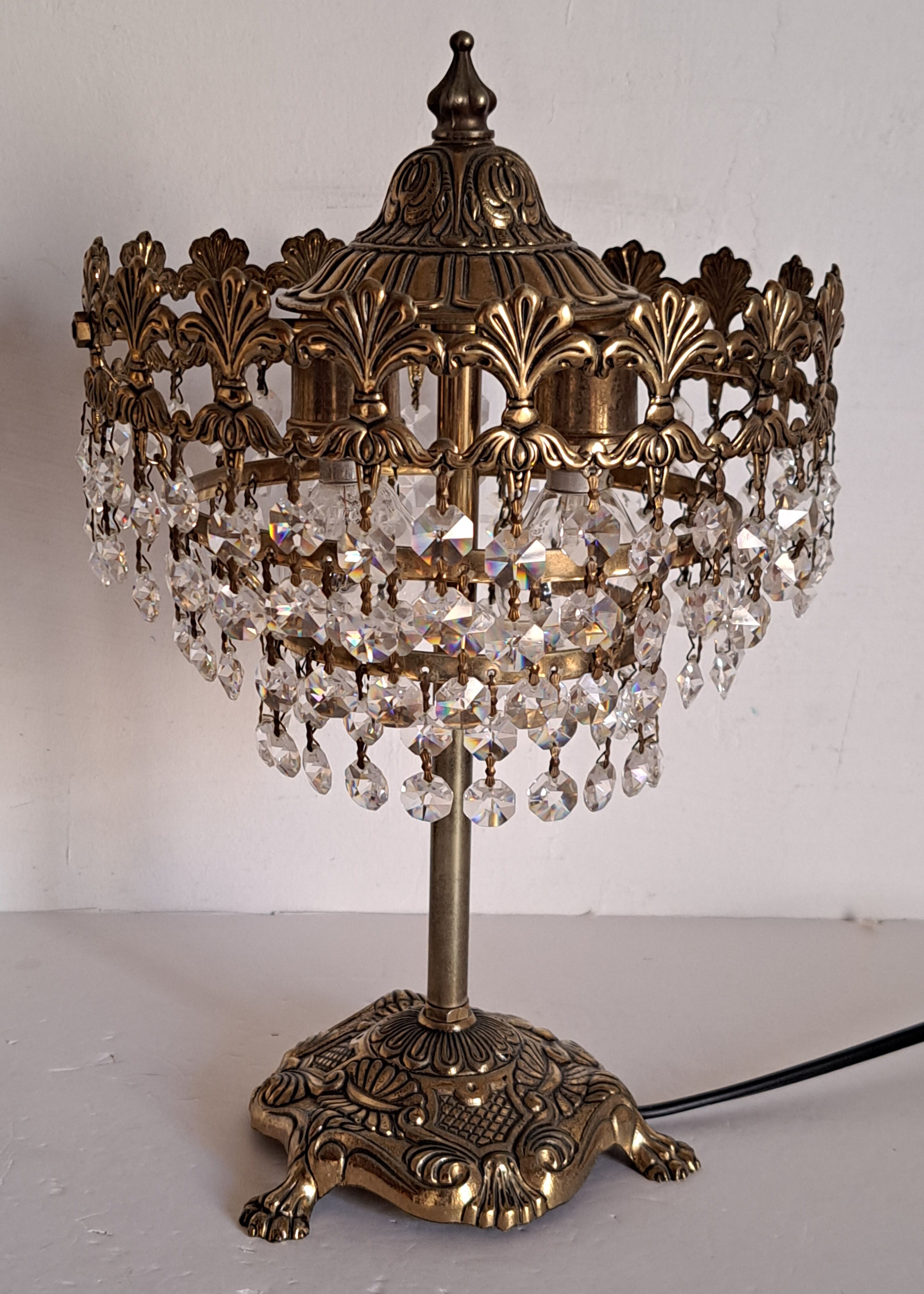 Pair of bedside lamps with tassels