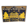 Old Nougats Poncet advertising cardboard - Montélimar 1940-50