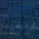 Hand-knotted anatolian vintage 1970s blue wool carpet