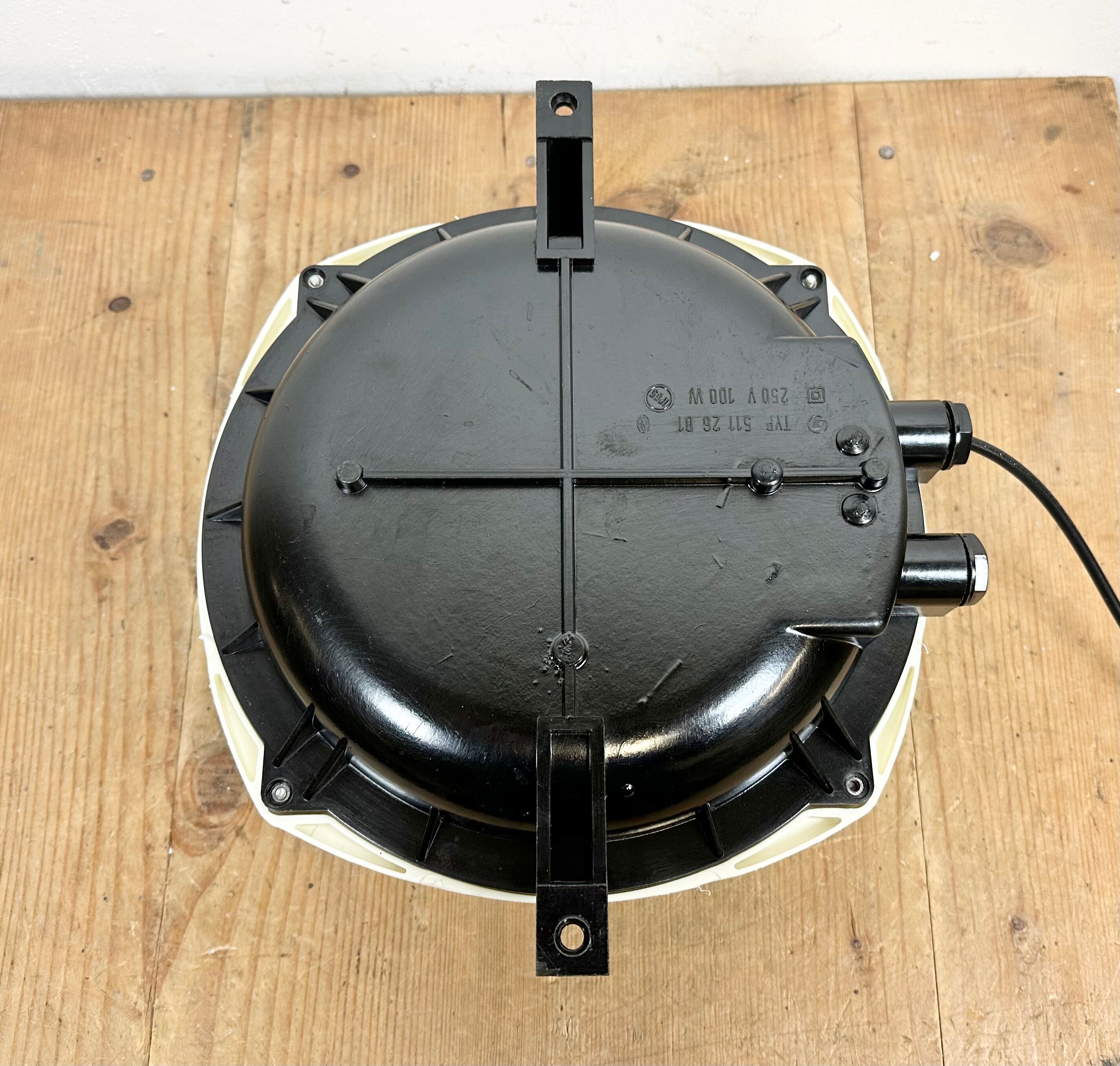 Industrial bakelite wall or ceiling light from Elektrosvit, 1980s