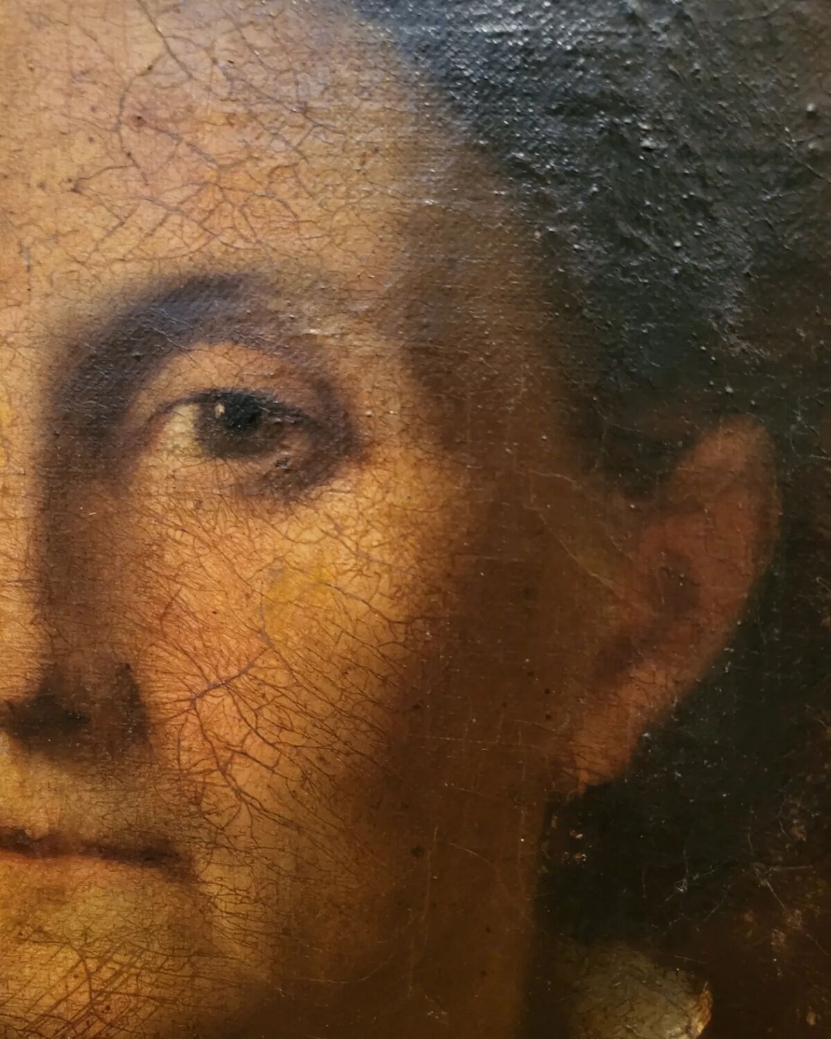 Oil portrait on canvas 19th century