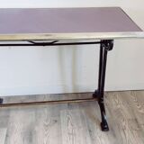 Rectangular bistro table 1900/1920 signed charlionnais & panassier